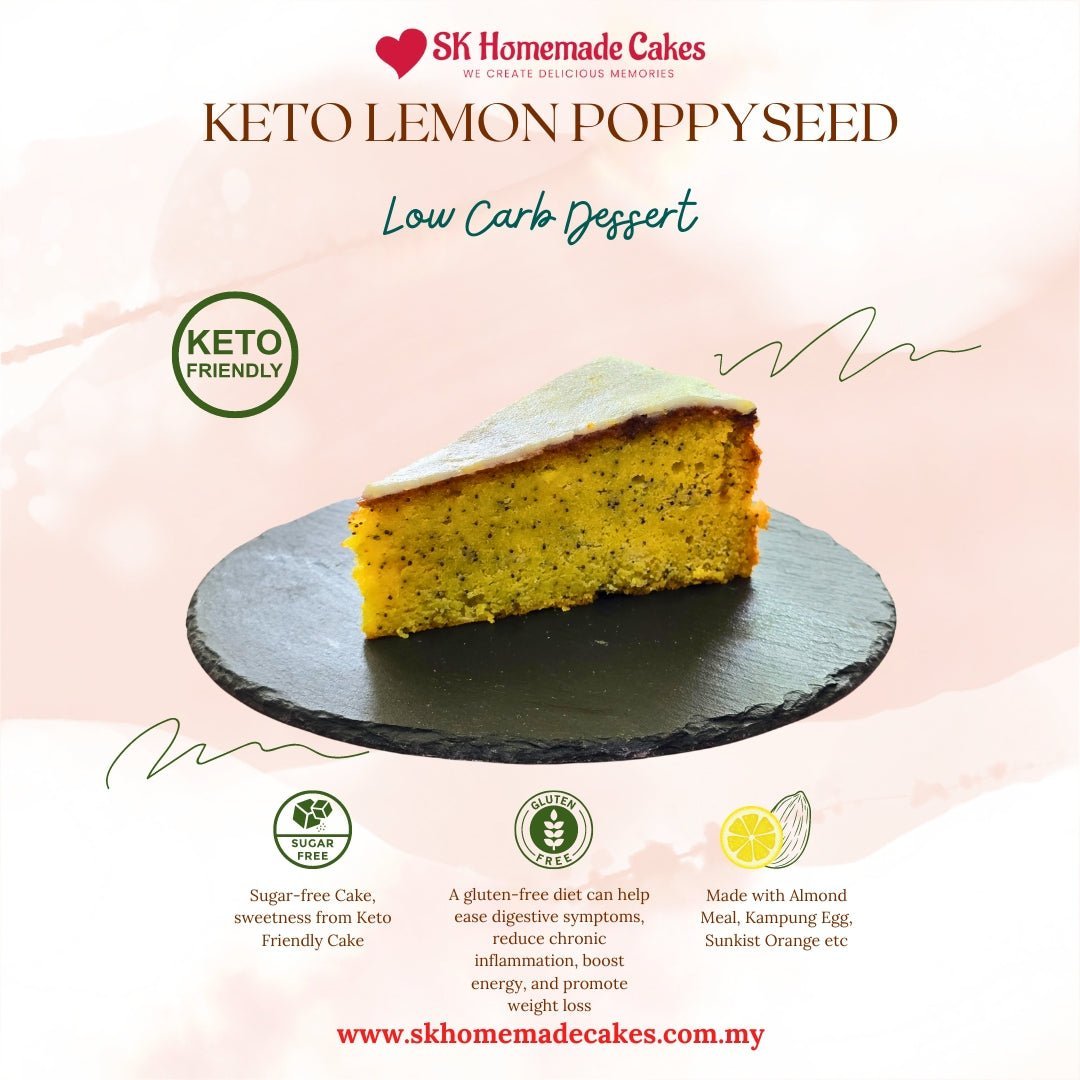 Keto Lemon Poppyseed Cake Recipe - SK Homemade Cakes