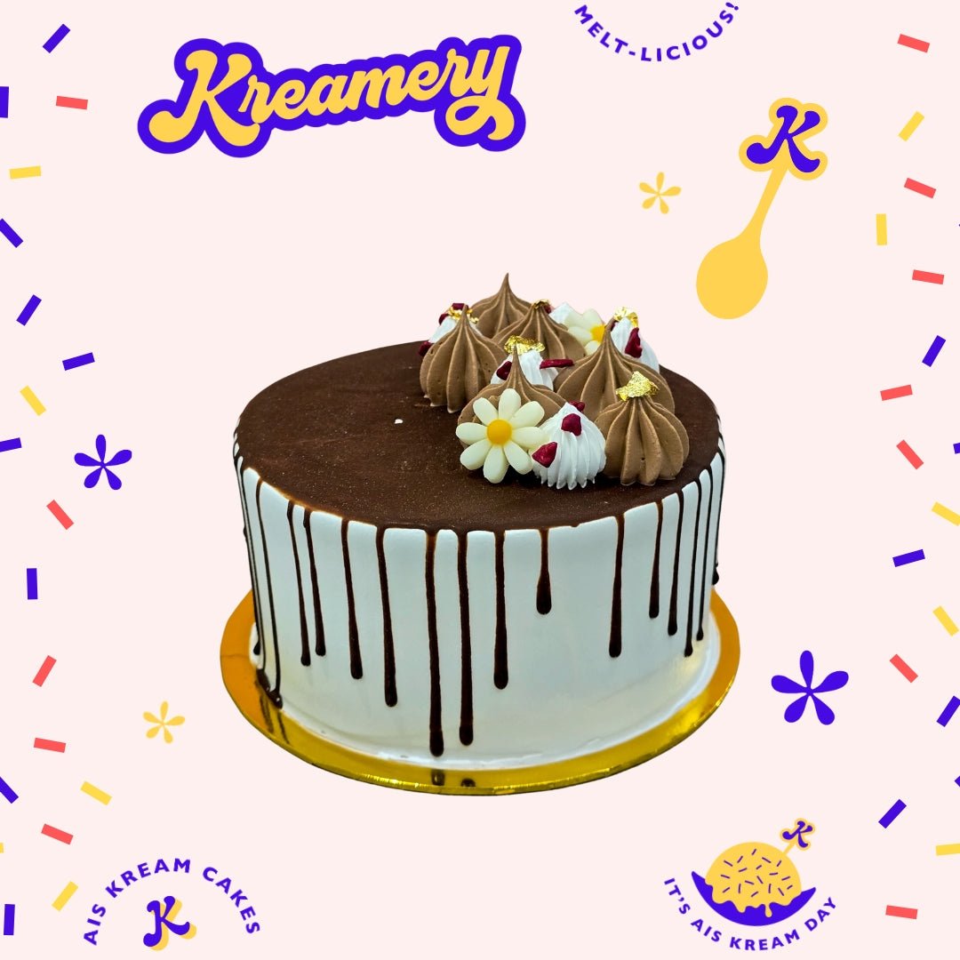 15cm Chocolate Vanilla Fusion Ice Cream Cake - Whole Cake (Available Daily) - SK Homemade Cakes