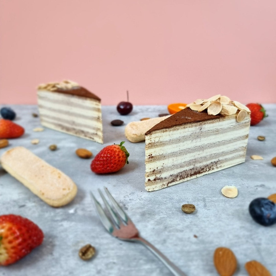 Almond Tiramisu Mille Crepe - Whole Cake (Available Daily) - SK Homemade Cakes-Small 15cm--