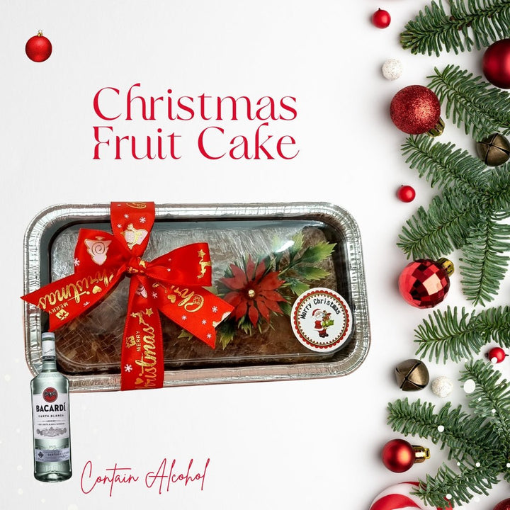 Bacardi Rum Fruit Cake - 500g Loaf Cake (Available Daily) - SK Homemade Cakes