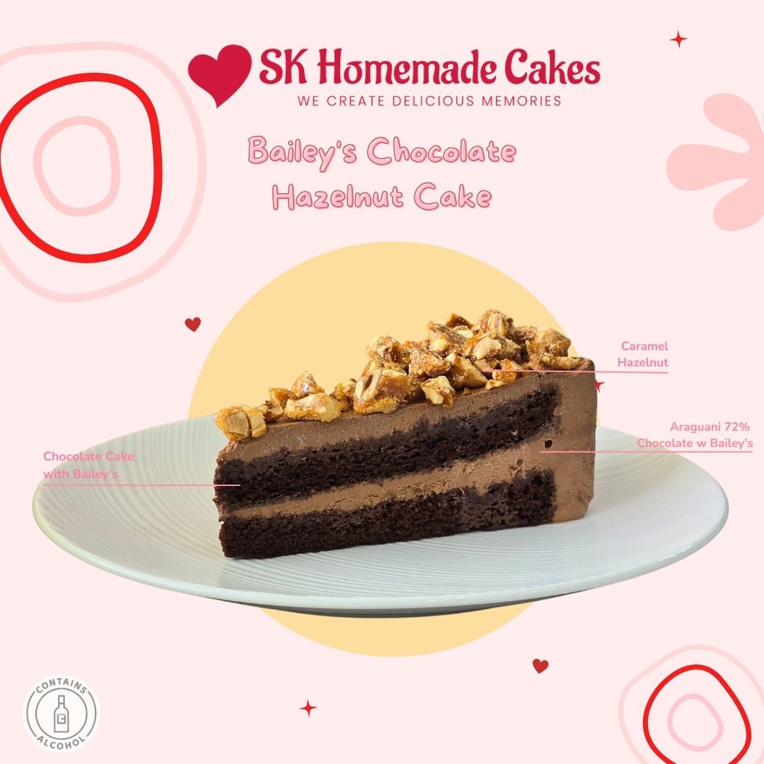 Bailey's Chocolate Cake - 15cm Alcohol Whole Cake (Available Daily) - SK Homemade Cakes