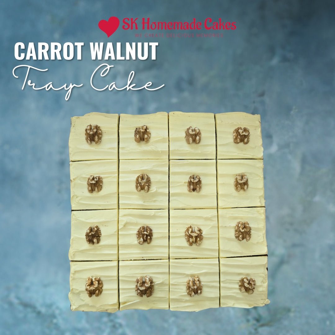 Carrot Walnut Tray Cake - 12" Tray (5 - days Pre - order) - SK Homemade Cakes