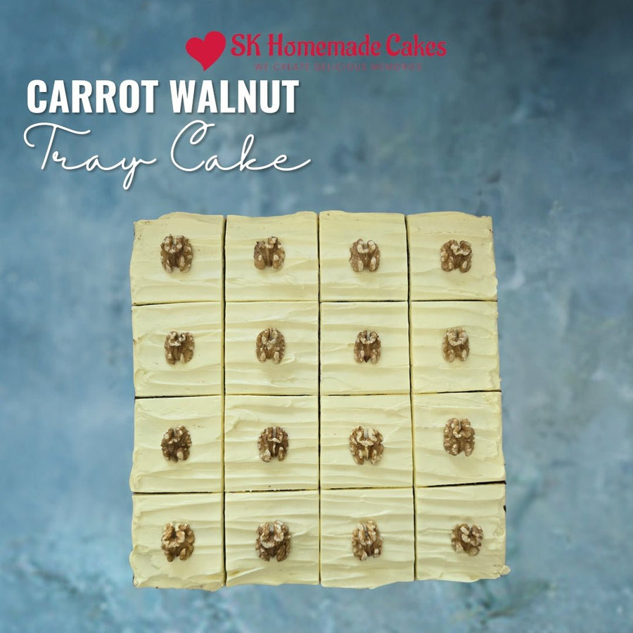 Carrot Walnut Tray Cake - 12" Tray (5 - days Pre - order) - SK Homemade Cakes