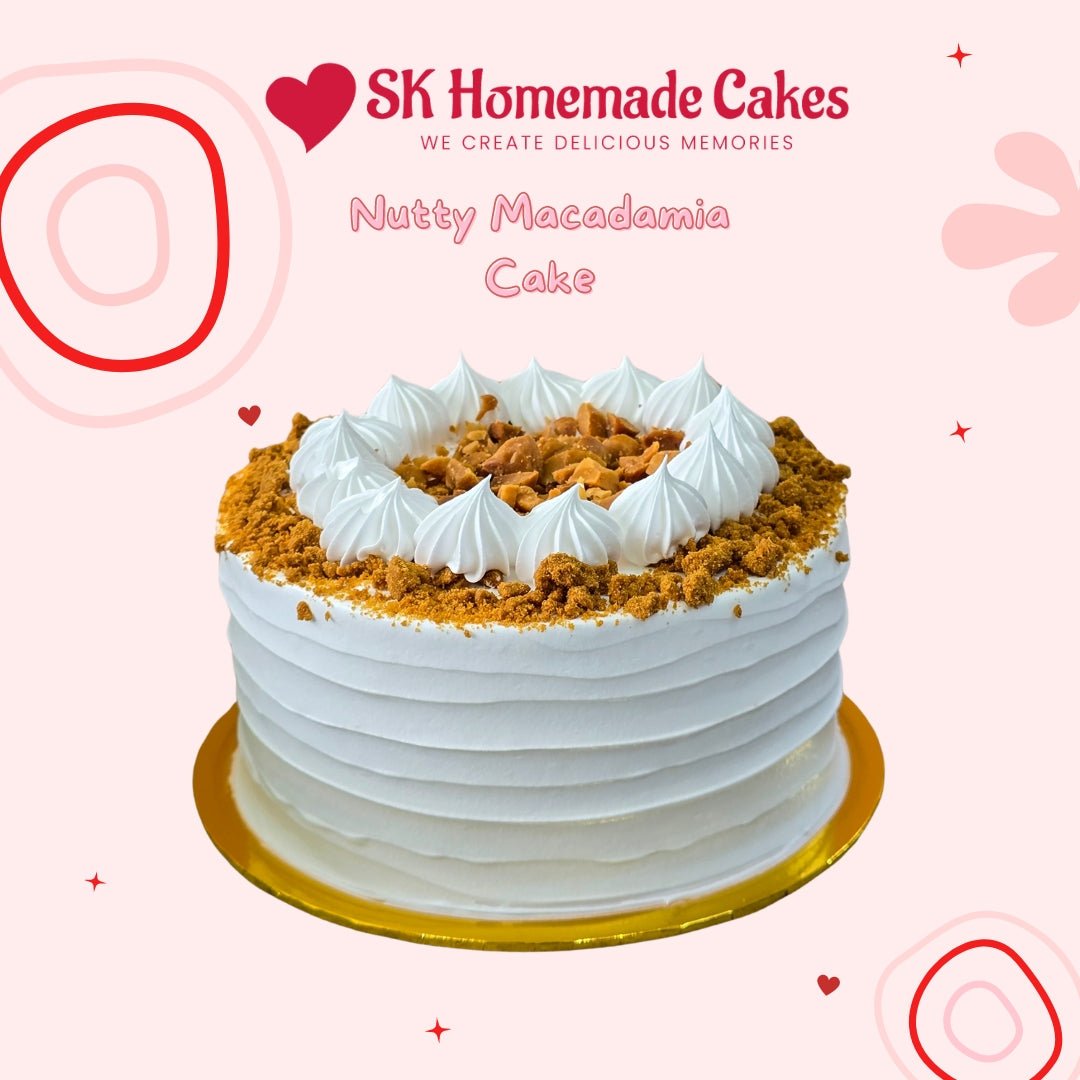 Macadamia Cake - Whole Cake (5 - days Pre - order) - SK Homemade Cakes