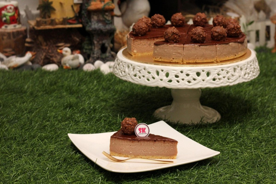 Nutella Ferrero Rocher Cheesecake - Whole Cake (5-days Pre-order) - SK Homemade Cakes-Medium 20cm--