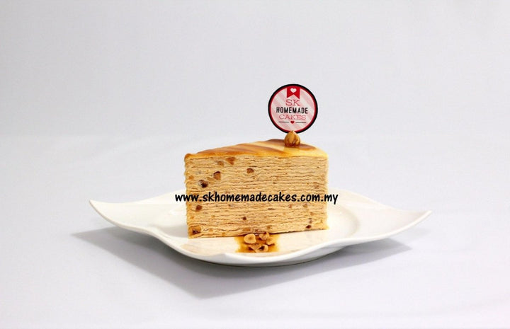 Sea Salt Caramel Hazelnut Mille Crepes - Whole Cake (5-days Pre-order) - SK Homemade Cakes-Small 15cm--