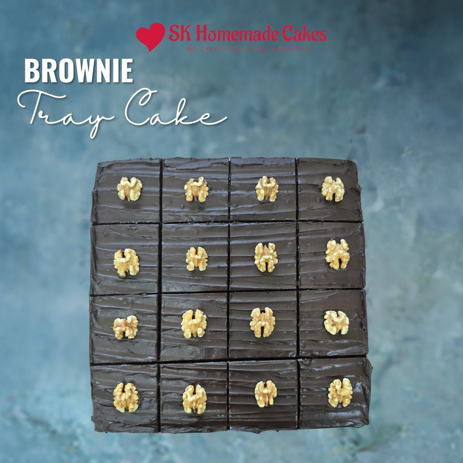 Walnut Brownie Tray Cake - 12" Tray (5 - days Pre - order) - SK Homemade Cakes